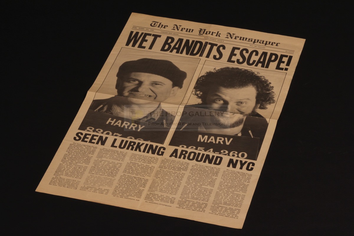 The Prop Gallery Wet Bandits Escape Newspaper the-prop-gallery-wet-bandits-escape-newspaper