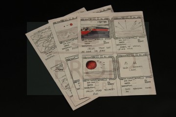 Production used storyboards - Guardian of Piri