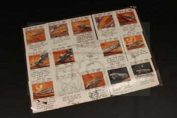 Brian Johnson hand drawn A1 storyboard - The Seance Spectre