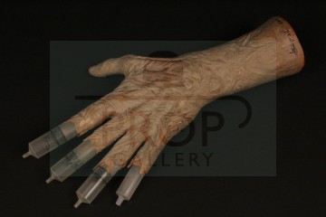 Freddy Krueger (Robert Englund) hypodermic needle hand prototype