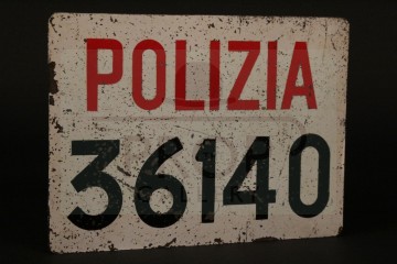 Police car licence plate