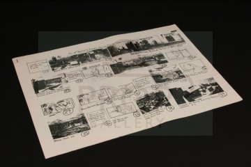 Production used storyboard sequence - Tangier magic carpet escape
