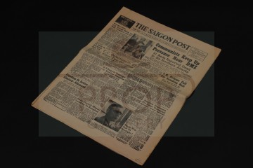 Saigon Post newspaper featuring Colonel Kurtz (Marlon Brando)