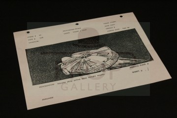 ILM production used storyboard - Millennium Falcon