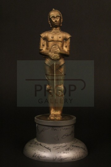 ILM C-3PO Oscar statuette presented to Brian Johnson
