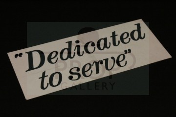 Dedicated to Serve police car sign
