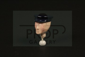 Railway worker head miniature