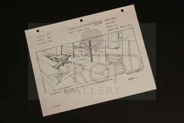 ILM production used storyboard - X-wing in trench