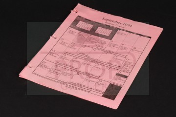 Production used shooting schedule