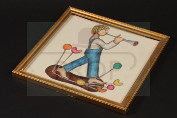 Hand drawn concept artwork - Charlie in chocolate room