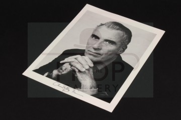 Christopher Lee autographed vintage still