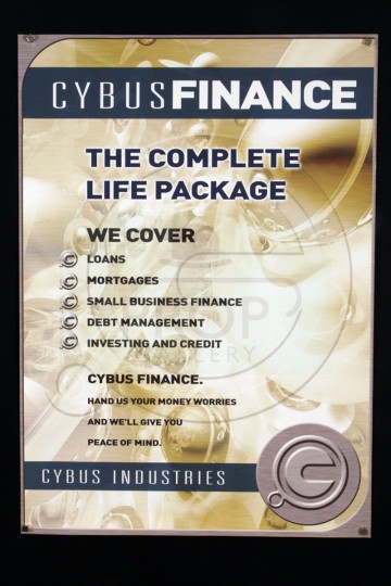 Large Cybus Finance poster - Rise of the Cybermen/The Age of Steel