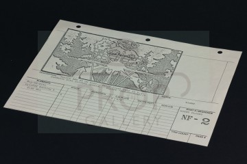 ILM production used storyboard - E.T on bike