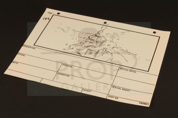 Production used storyboard - Gozer temple