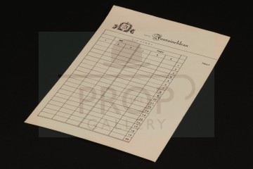 Gin rummy score sheet