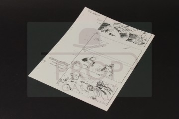 Production used storyboard - R2-D2 fires lighsaber