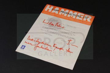Letter from Sir James Carreras to Valerie Leon
