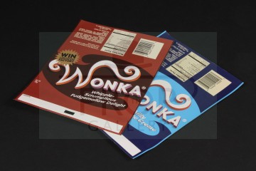 Production made Wonka bar wrappers