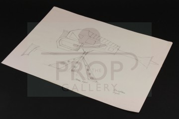 D.J. (Alexei Sayle) sonic weapon hand drawn concept design - Revelation of the Daleks