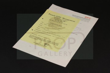 Bob Baker's personal signed contract - The Invisible Enemy