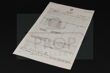 Production used call sheet