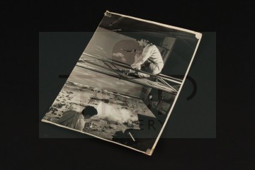 Vintage publicity still - Derek Meddings flying XL5