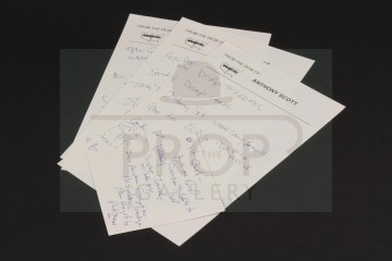 Hand written animation notes