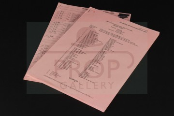 Production used script