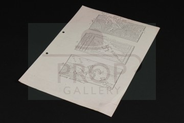 Production used storyboard - Ark crate