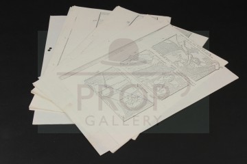 Production used storyboard sequence - Bantu Wind & U-boat