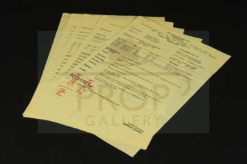 Production used model unit call sheets x8