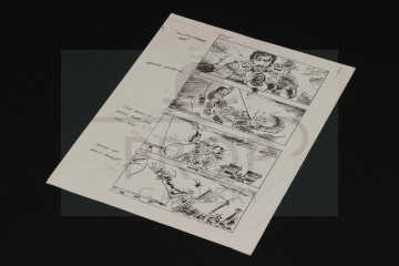 Production used storyboard - Sail Barge