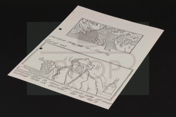 Production used storyboard - Marion's bar