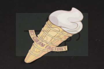 Ice cream factory sign