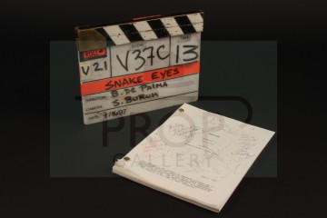 Production used clapperboard & signed script