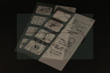 John Wood hand drawn storyboard concept artwork - The Space Pirates