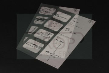John Wood hand drawn storyboard concept artwork - The Space Pirates