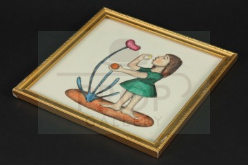 Hand drawn concept artwork - Child in chocolate room