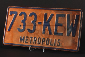 Metropolis licence plate