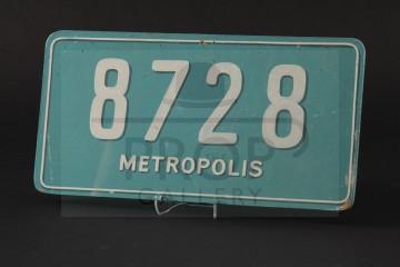 Metropolis licence plate