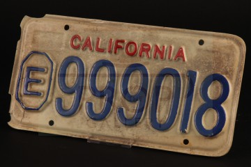 Police car licence plate