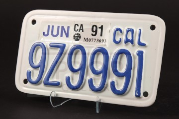 Police motorcycle licence plate
