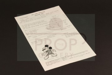 Production used call sheet