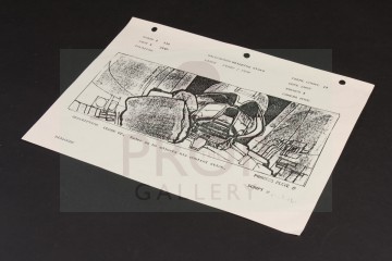 Production used storyboard - Darth Vader in Tie Fighter