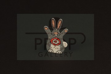 Rabbit shooting target miniature