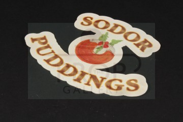 Large scale Sodor Puddings factory building sign