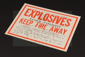 Explosives warning decal