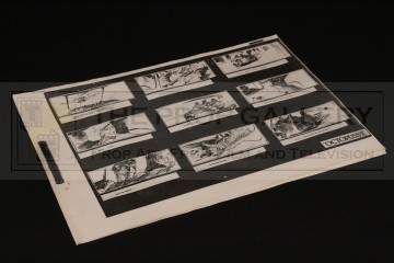 Production used storyboard sequence - Rickshaw chase