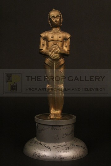 ILM C-3PO Oscar statuette presented to Brian Johnson