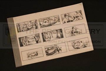 Production used storyboard sequence - Chase in the woods